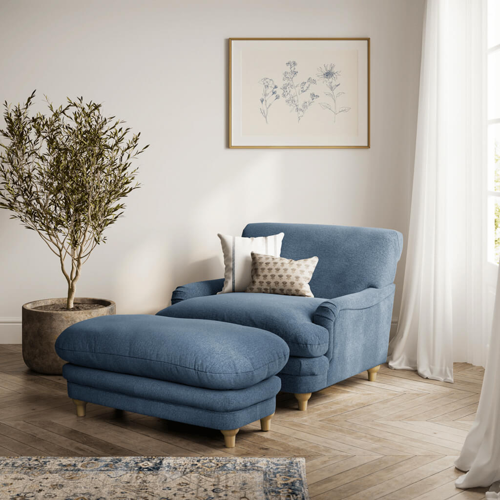 Plumpton Denim Blue Chair