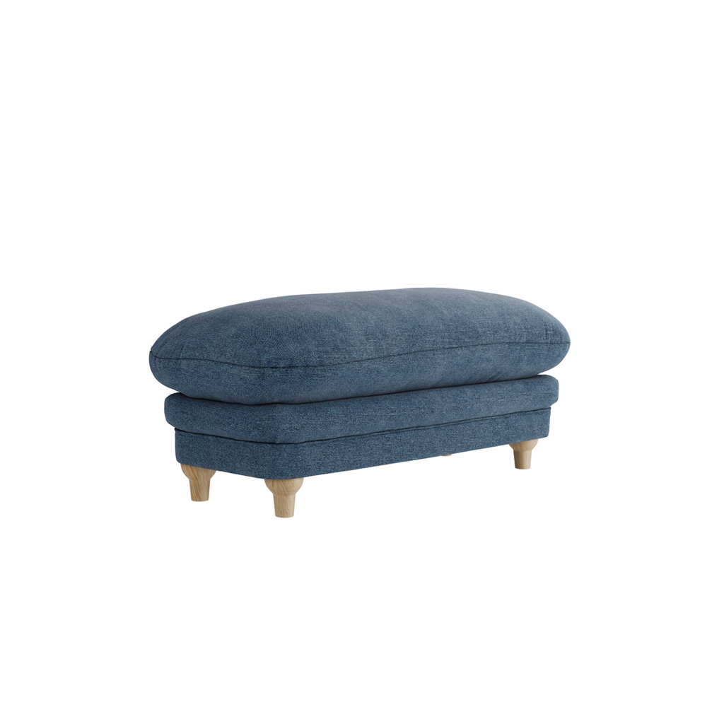 Plumpton Denim Blue Footstool