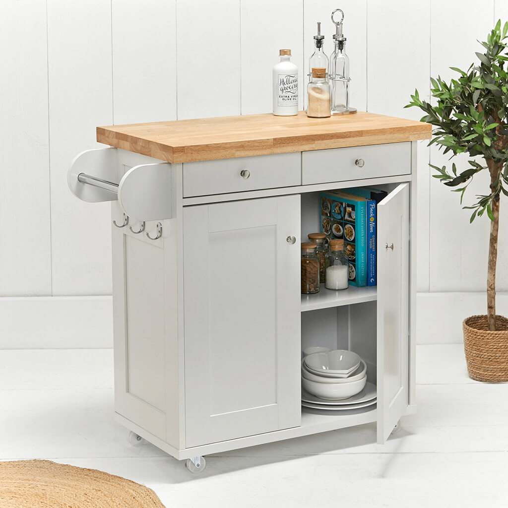 Portland White Kitchen Island