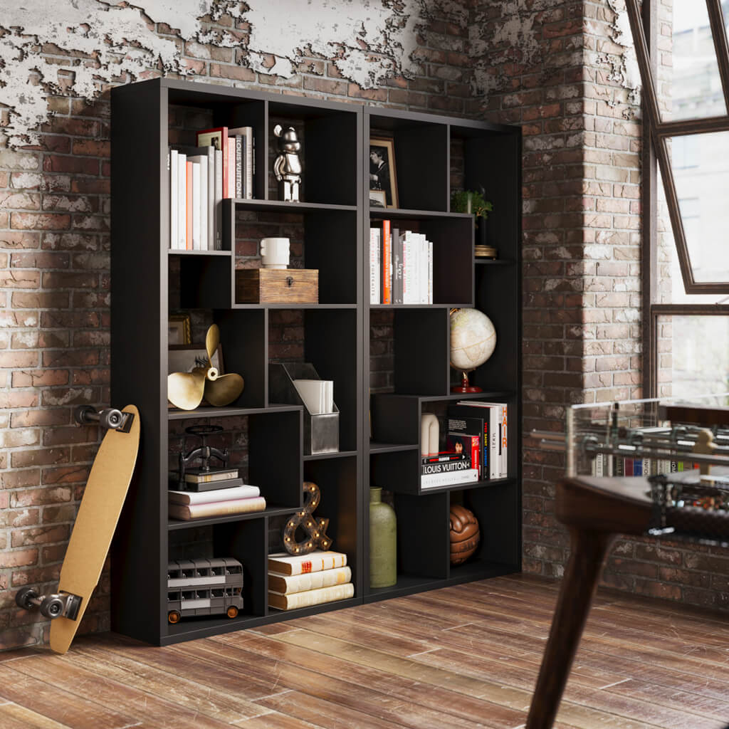 Quebec Black Shelving Unit