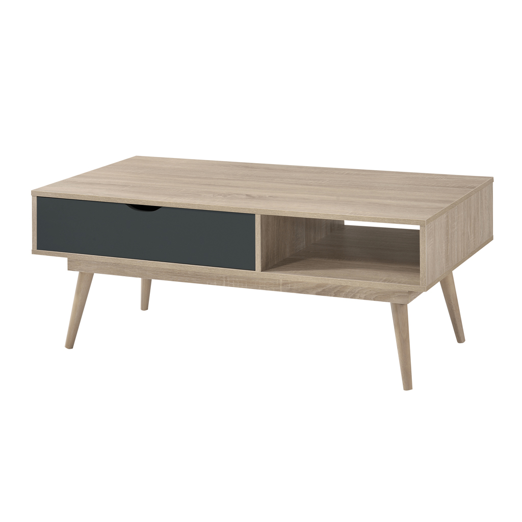 Scandi Light Oak & Grey Coffee Table