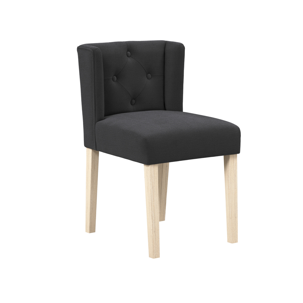 Shay Anthracite Winged Dining Chair Without Arms