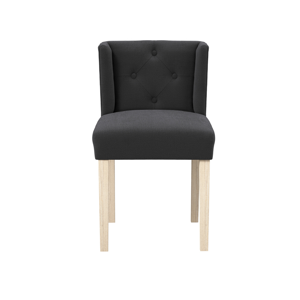 Shay Anthracite Winged Dining Chair Without Arms