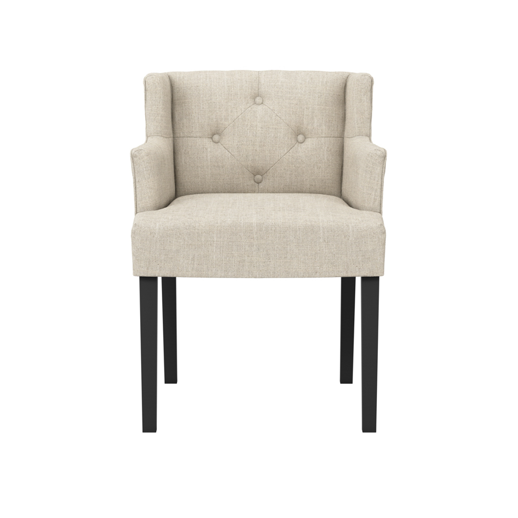 Shay Stone Winged Dining Chair with Arms