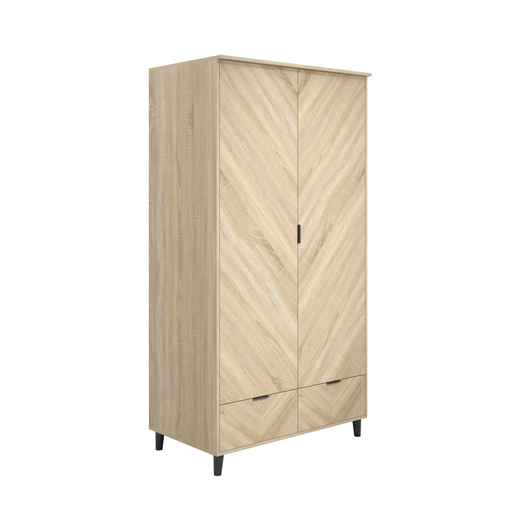 Stockholm Chevron Double Wardrobe