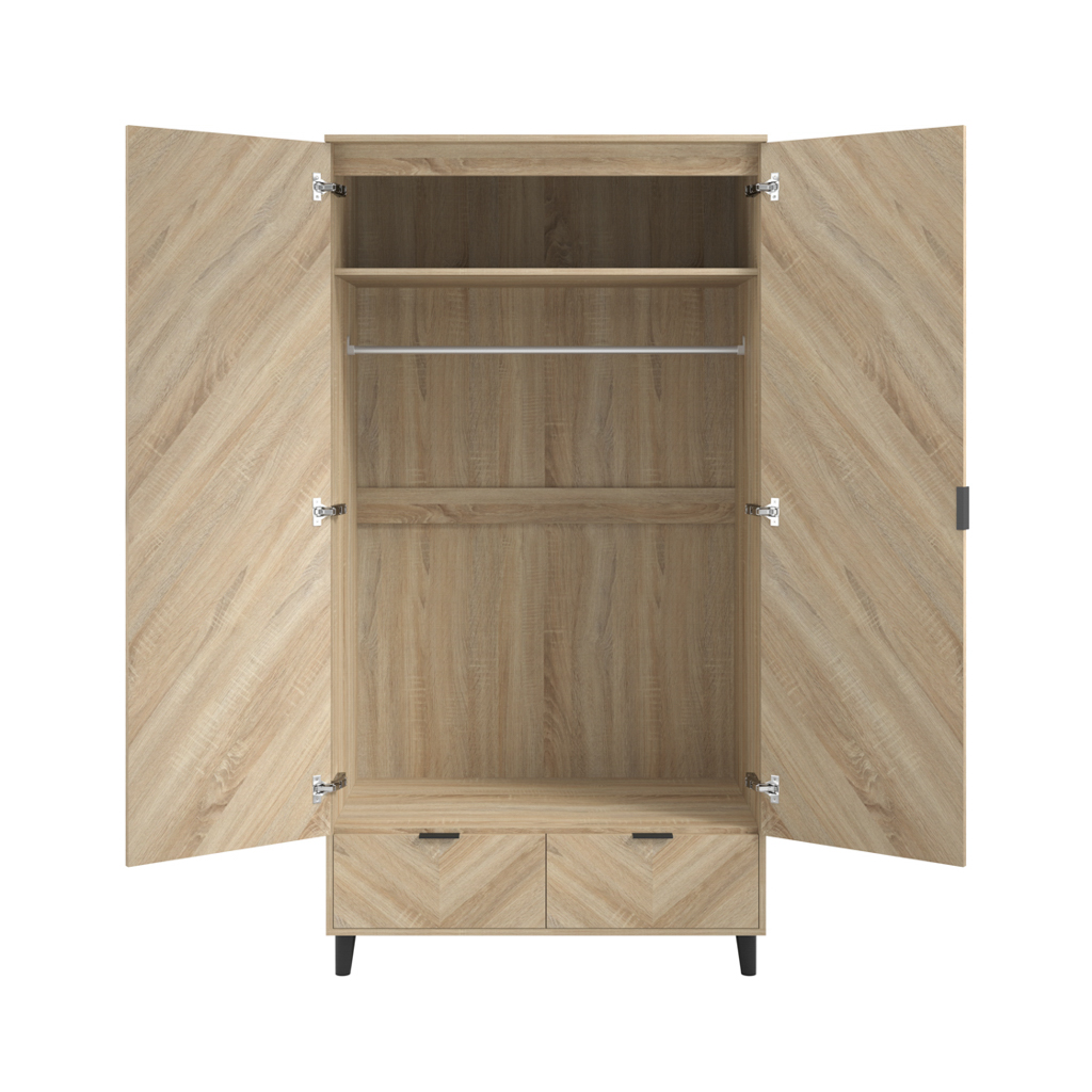 Stockholm Chevron Double Wardrobe