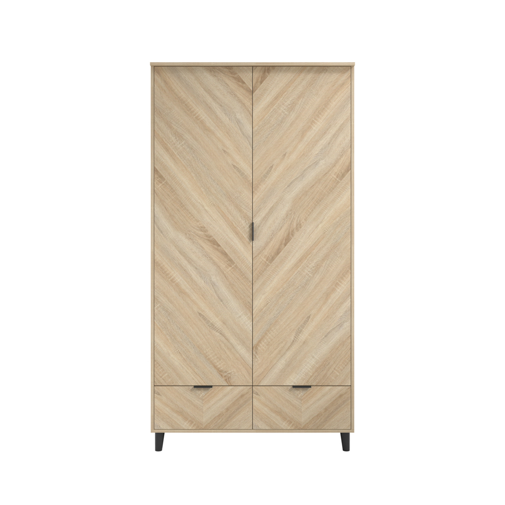 Stockholm Chevron Double Wardrobe