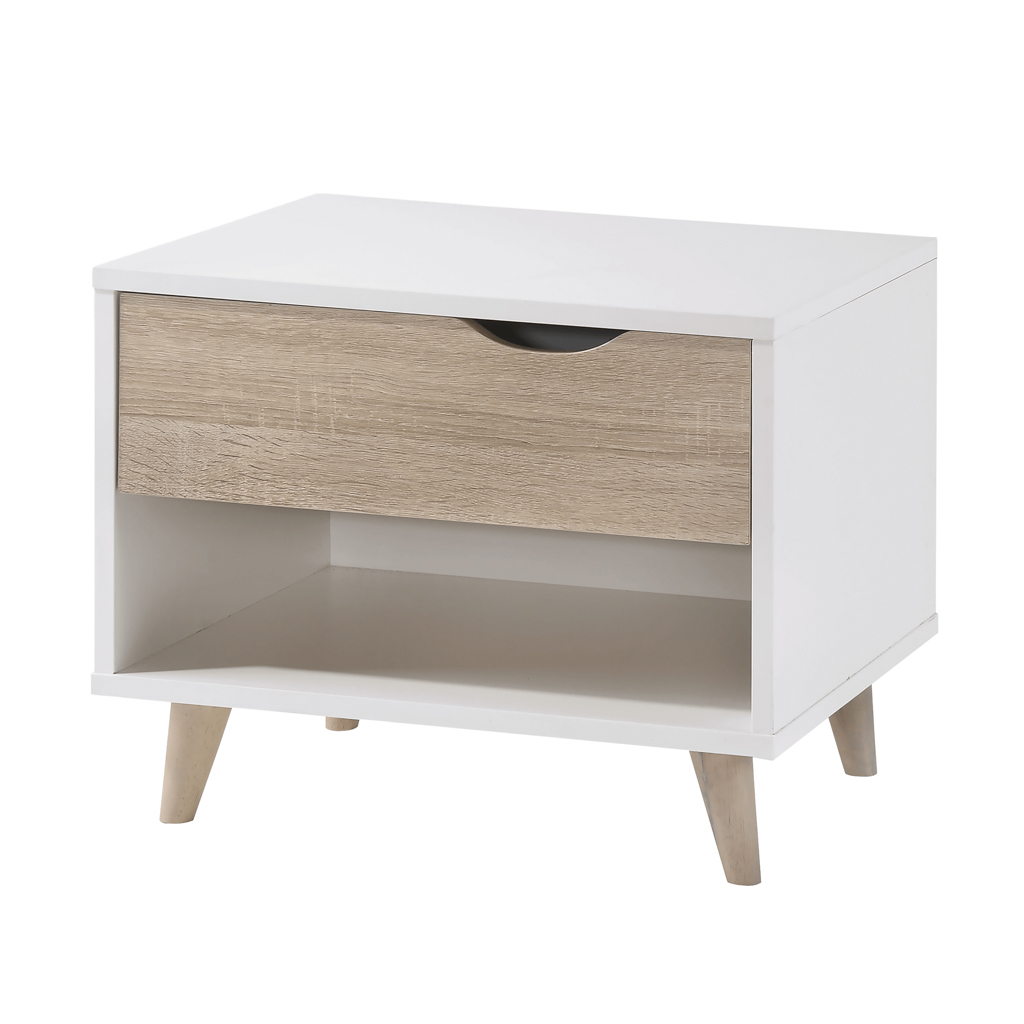 Stockholm White-Oak Bedside Cabinet