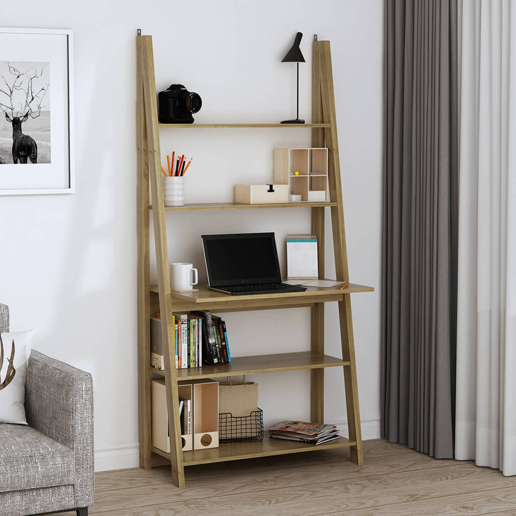 Tiva Oak Ladder Desk