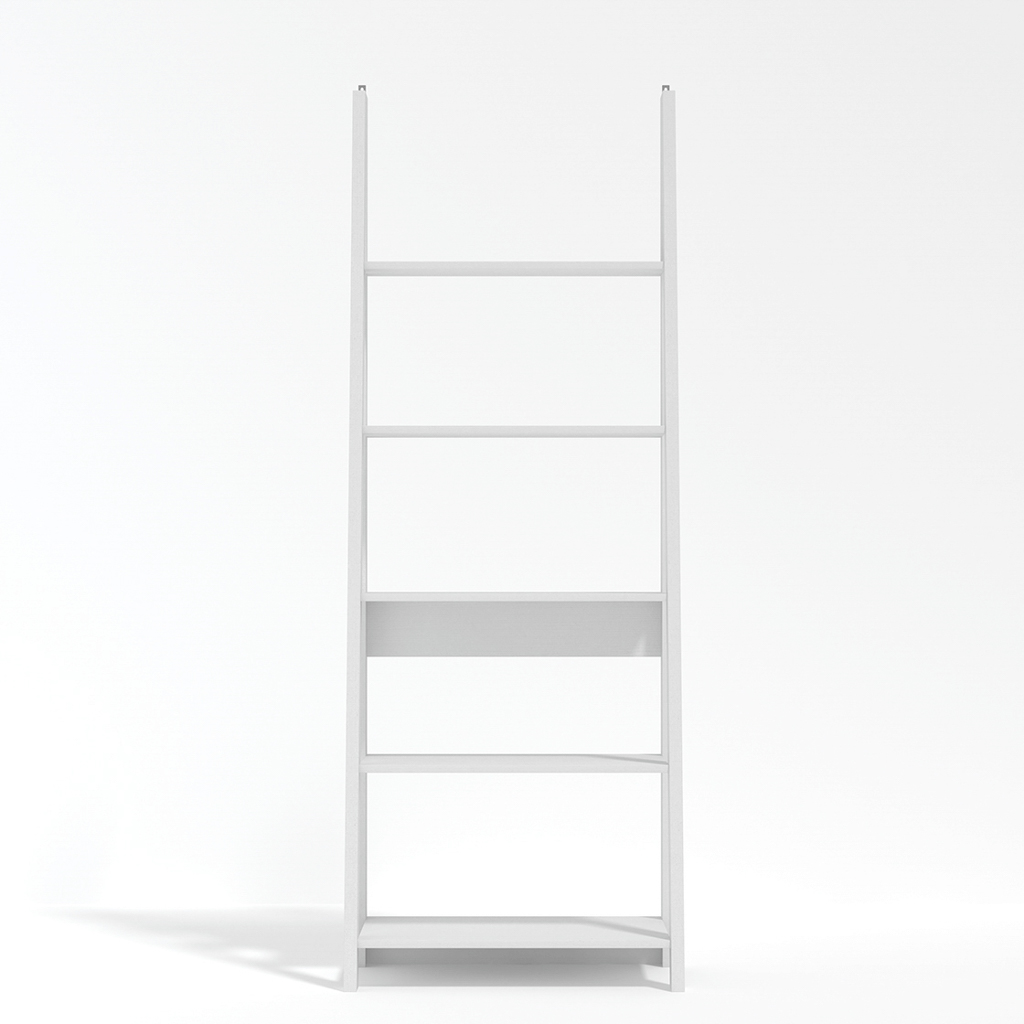 Tiva White Ladder Bookcase