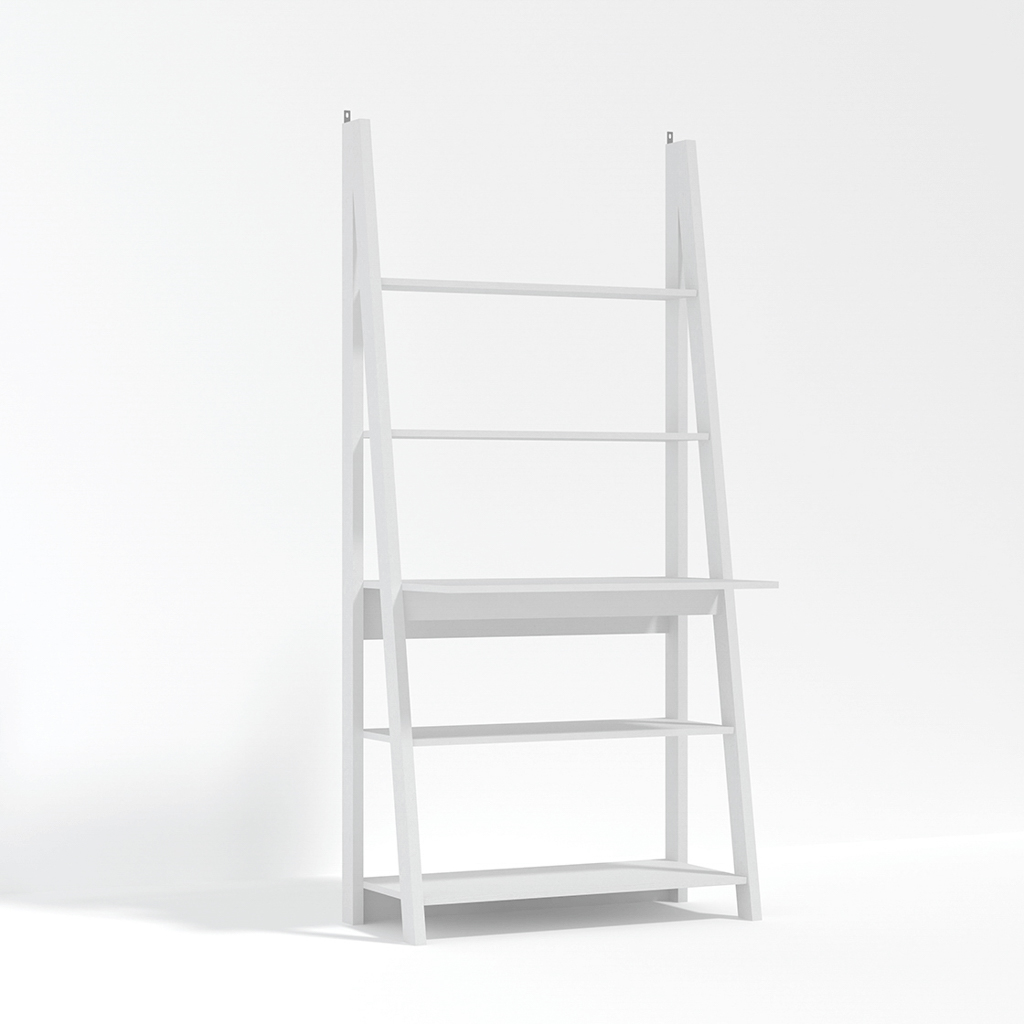 Tiva White Ladder Desk