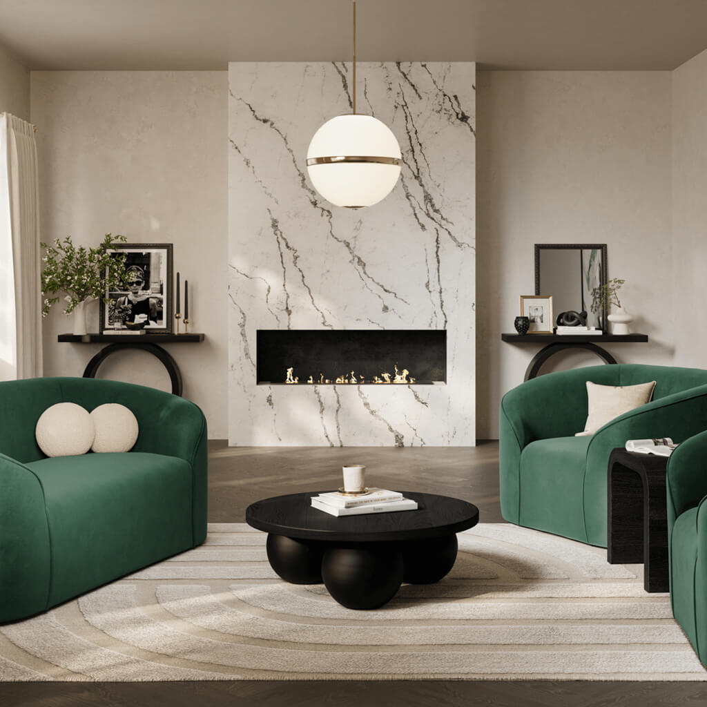 Zuma Forest Green Sofa