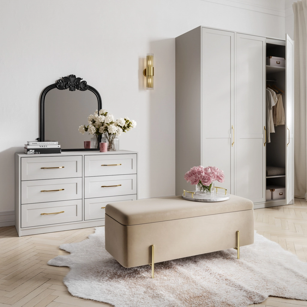 Austen White Single Wardrobe