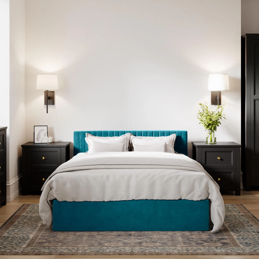 Berlin Teal King Bed