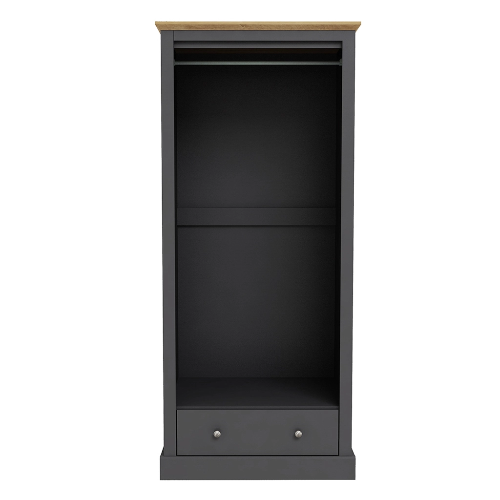 Devon Charcoal Double Wardrobe