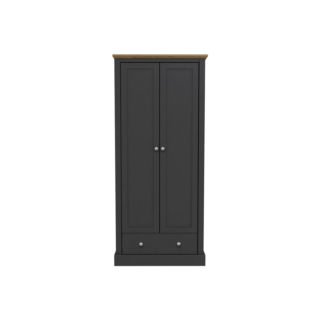 Devon Charcoal Double Wardrobe
