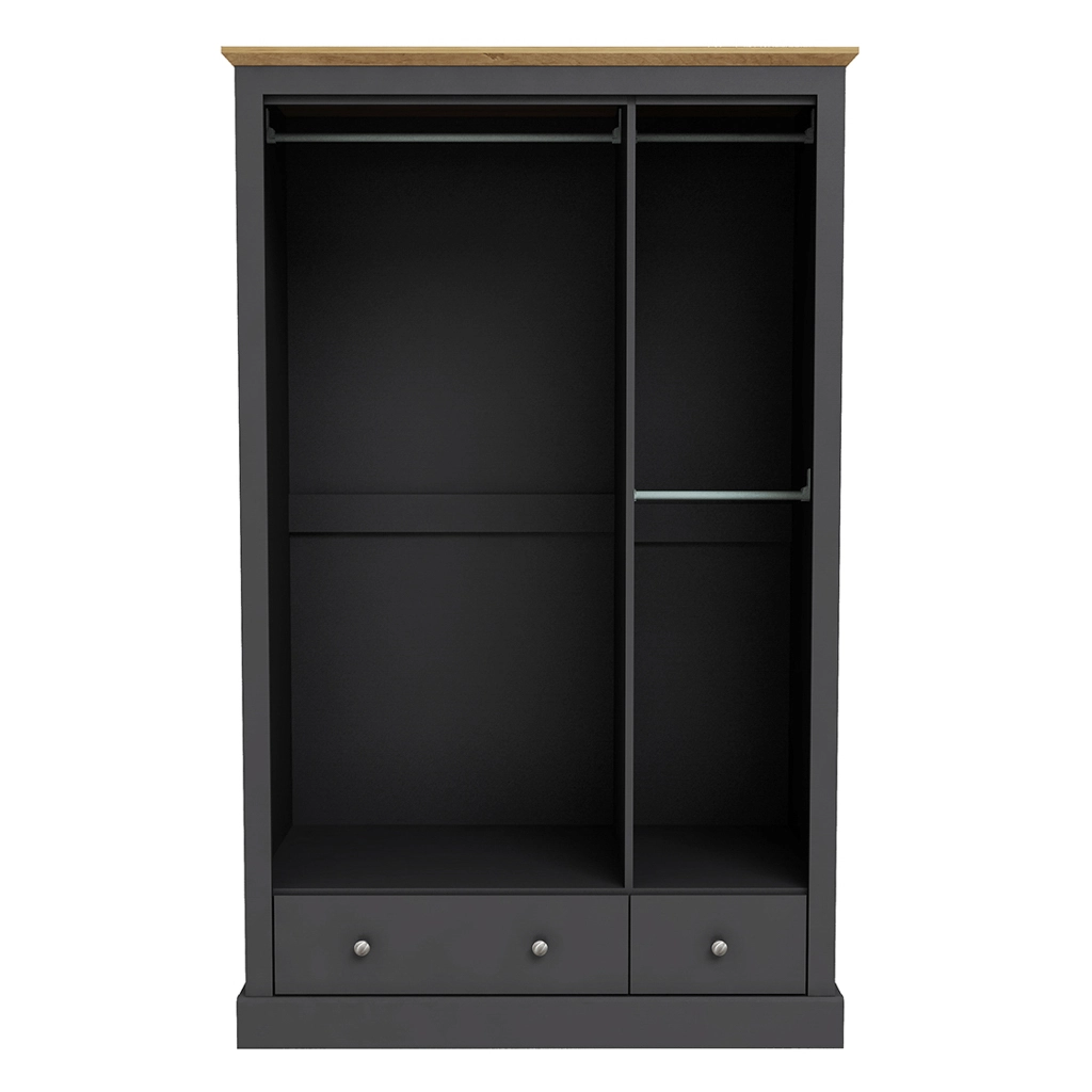 Devon Charcoal Triple Wardrobe