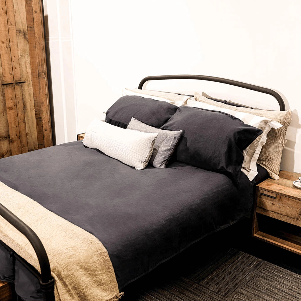 Halston Black Double Bed