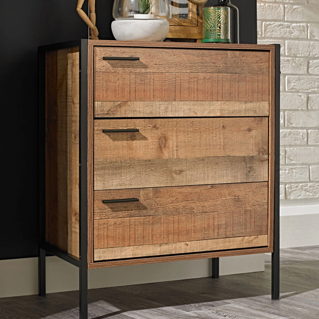 Hoxton Distressed Oak Effect Chest of Drawers