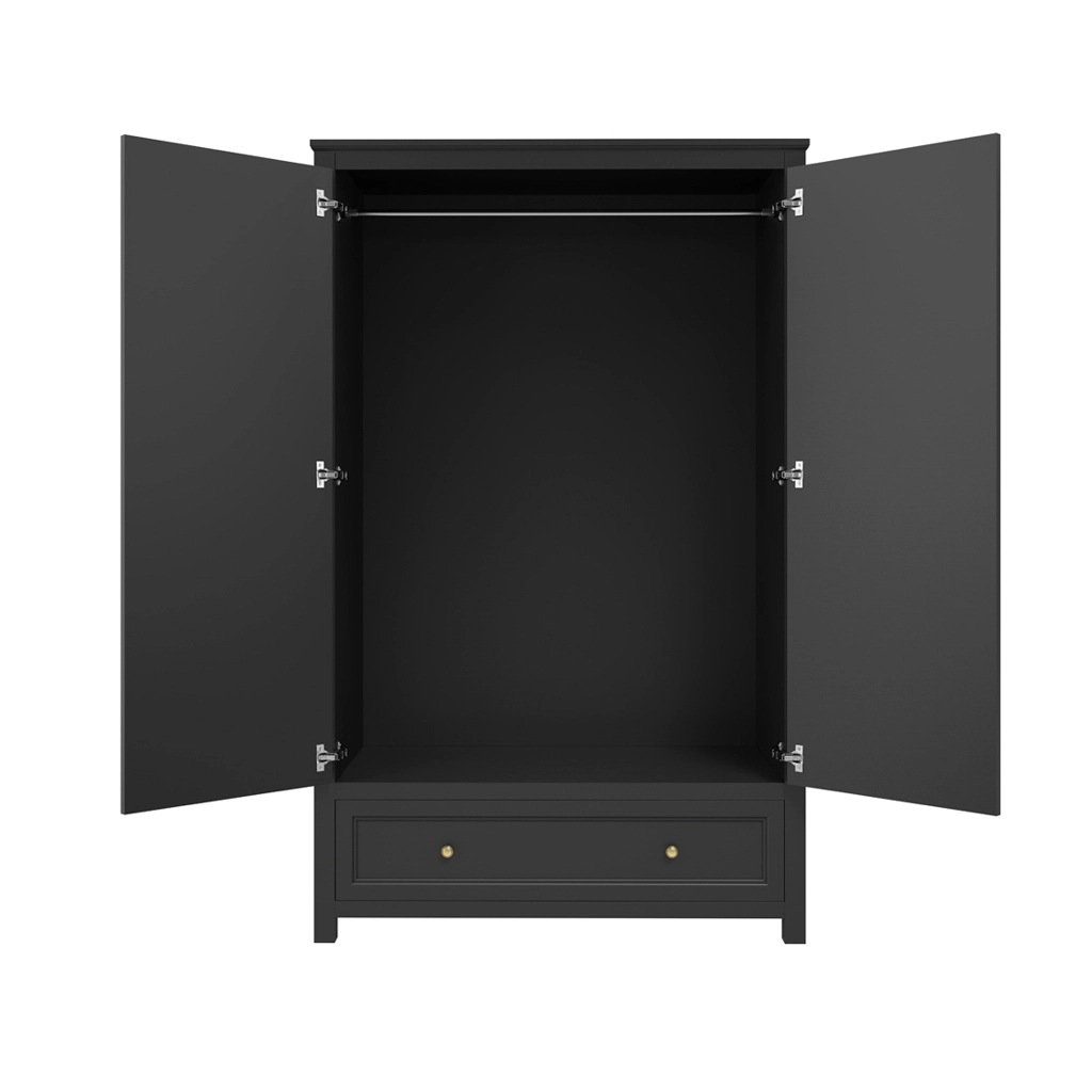Ives Black Double Wardrobe