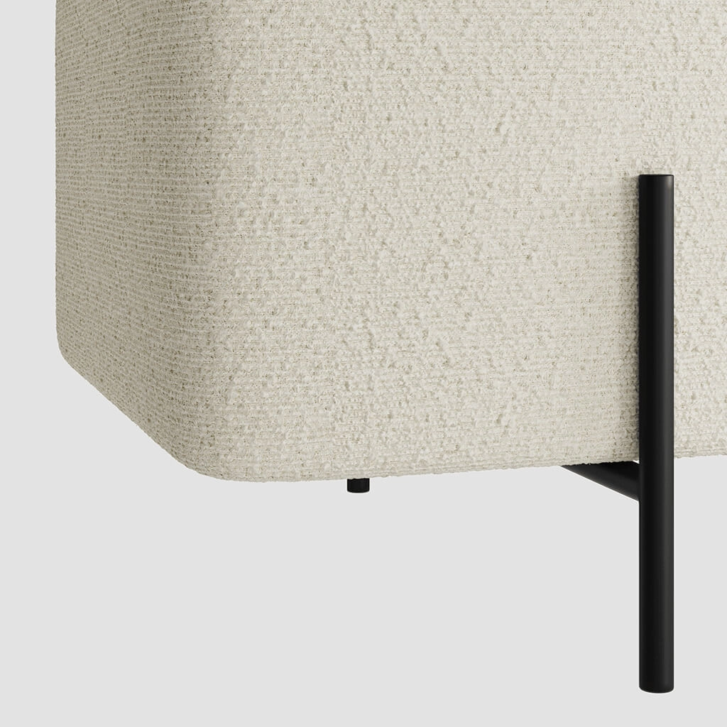 Lola Ivory Boucle Storage Ottoman