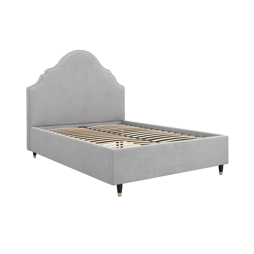 Quince Light Grey Kingsize Bed