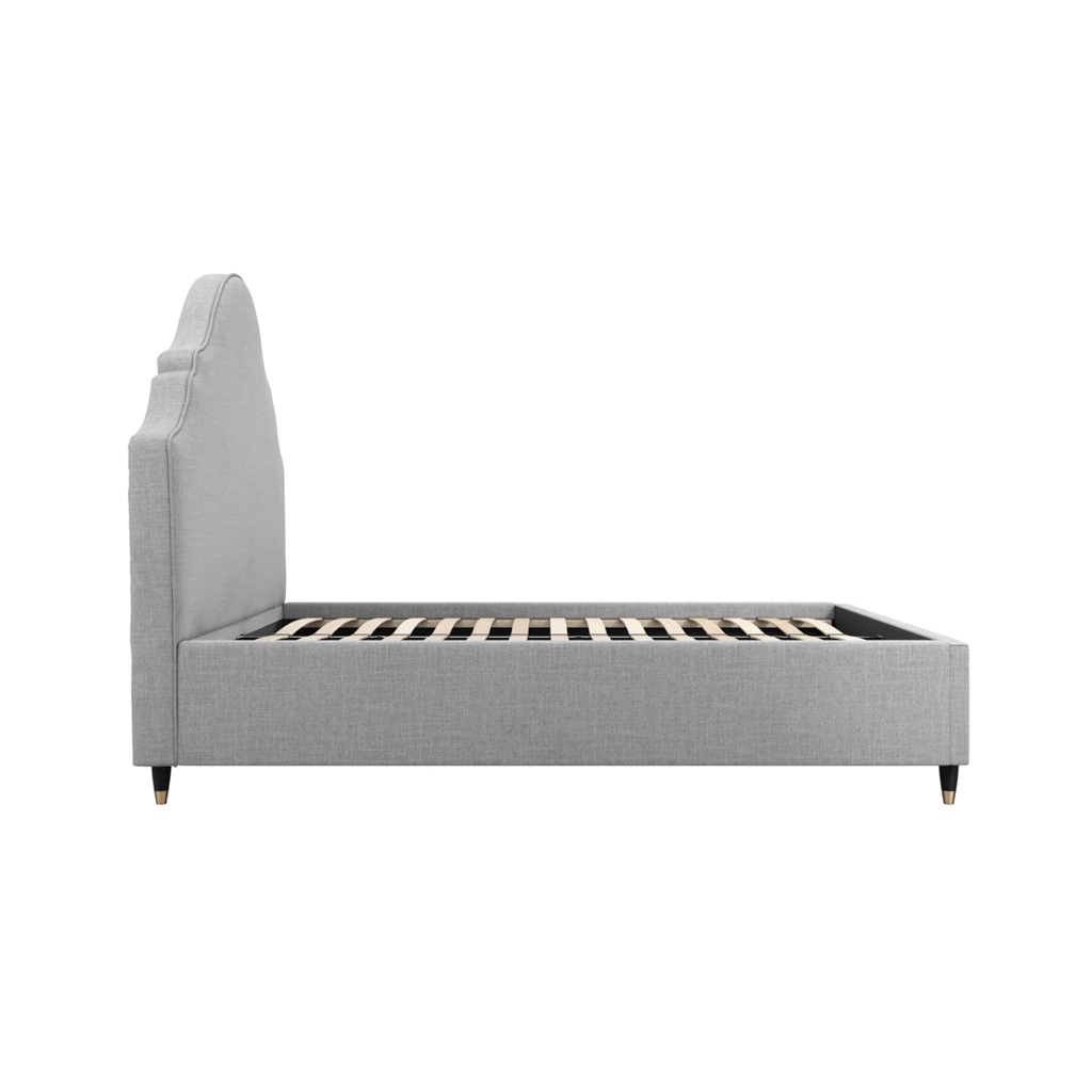 Quince Light Grey Kingsize Bed