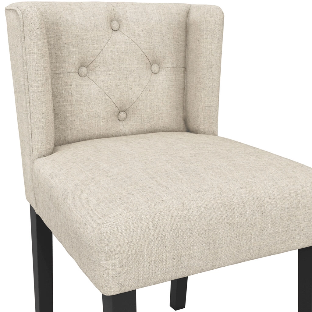 Shay Stone Winged Dining Chair Without Arms