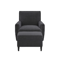 Atticus Anthracite Footstool