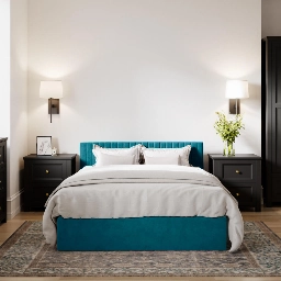 Berlin Teal King Bed