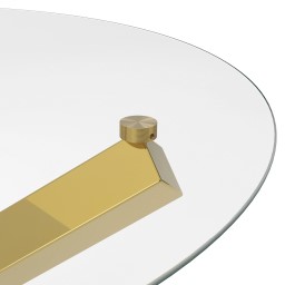 Capri Glass & Gold Dining Table