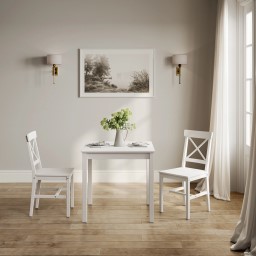 Crawford White 2 Seater Dining Set