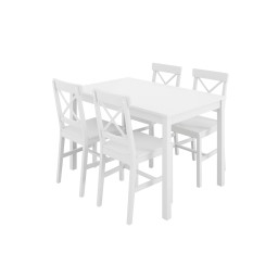 Crawford White 4 Seater Dining Set