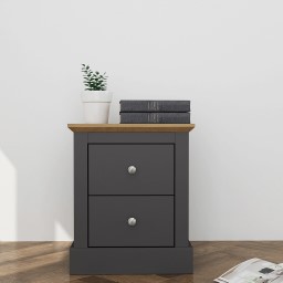 Devon Charcoal Bedside Cabinet