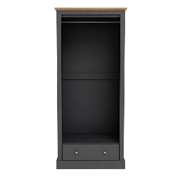 Devon Charcoal Double Wardrobe