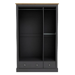 Devon Charcoal Triple Wardrobe
