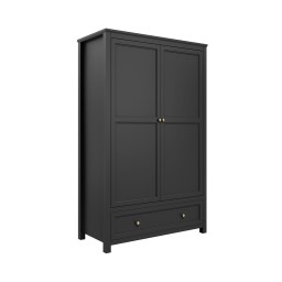 Ives Black Double Wardrobe