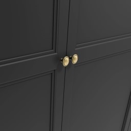 Ives Black Double Wardrobe