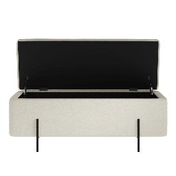Lola Ivory Boucle Storage Ottoman