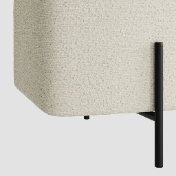 Lola Ivory Boucle Storage Ottoman